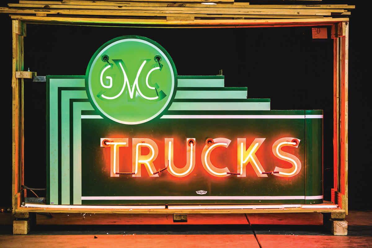 GMC Trucks Neon Signs Mounted Back-To-Back offered at RM Auctions’ Auburn Spring 2019